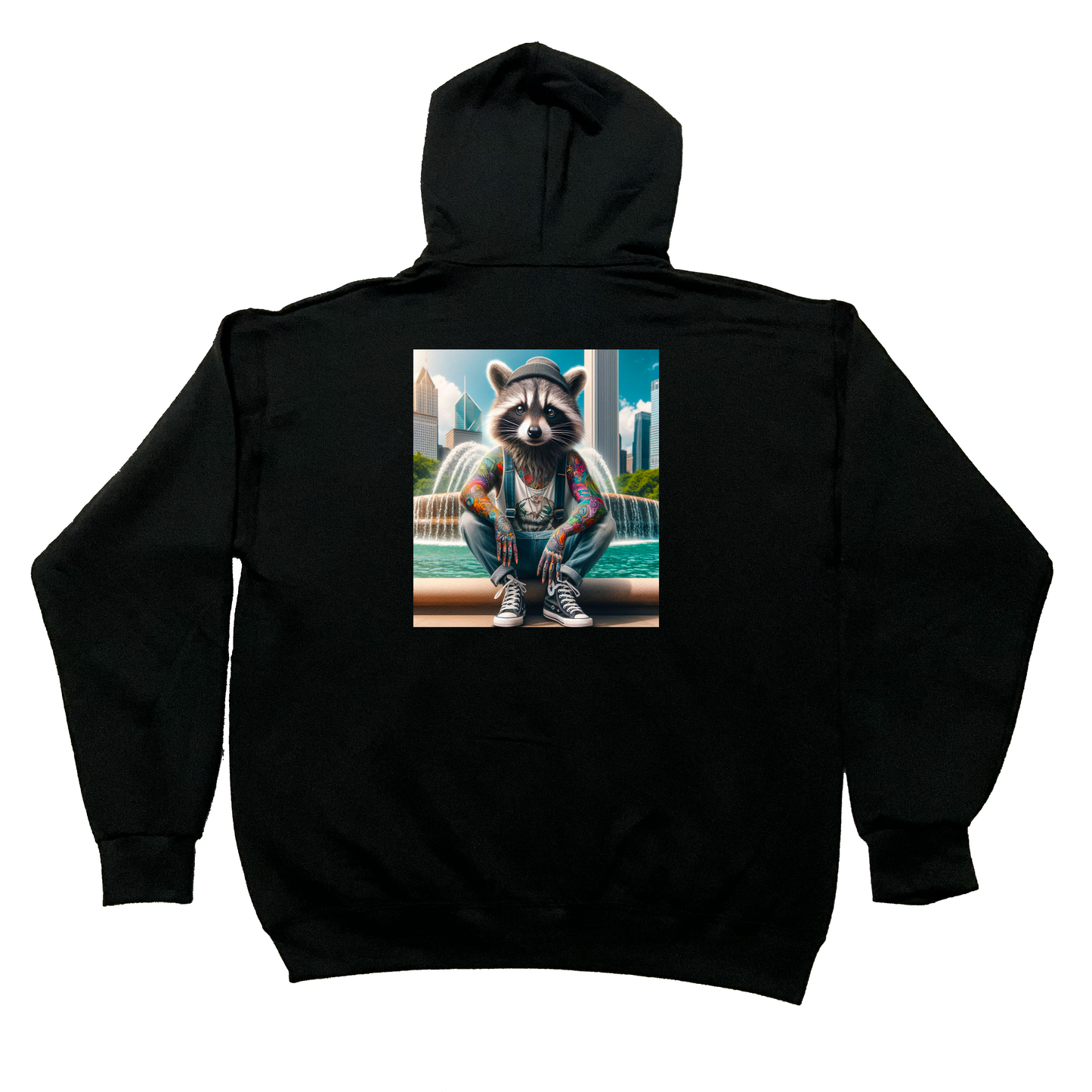 Raccoon Black Hoodie