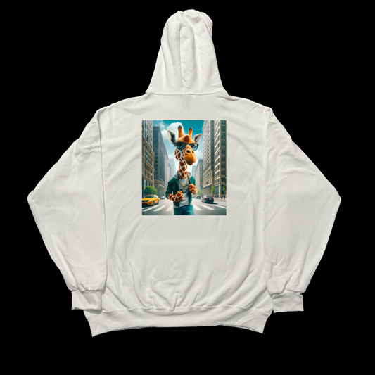 Giraffe White Hoodie